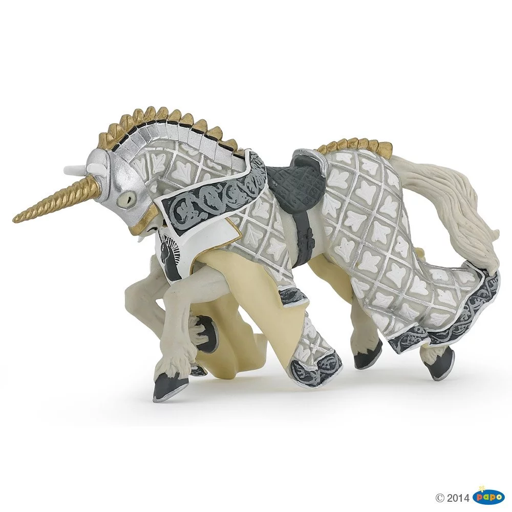 Cheval du Maître des armes cimier licorne